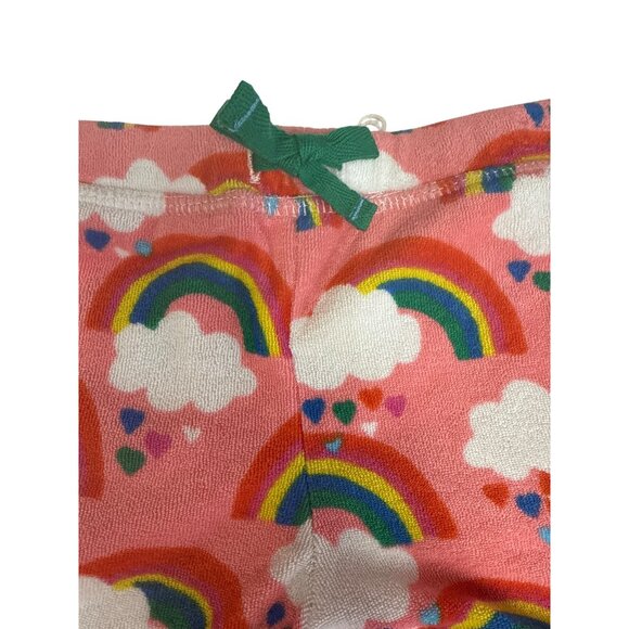 Mini Boden Girl's Shorts Pink Lemonade Rainbows Terry Pull On Size 3 Years NWT - Picture 2 of 5